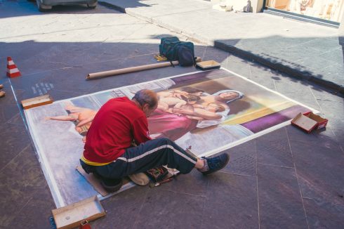 malarz na ulicy florencja