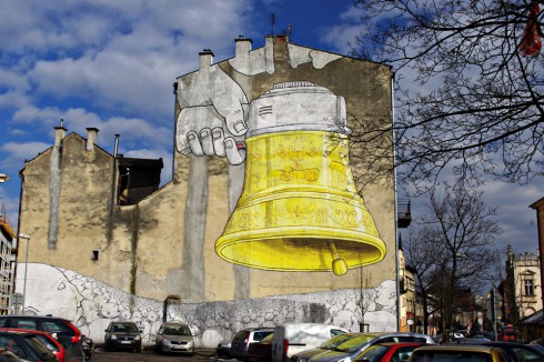 Kraków mural dzwon